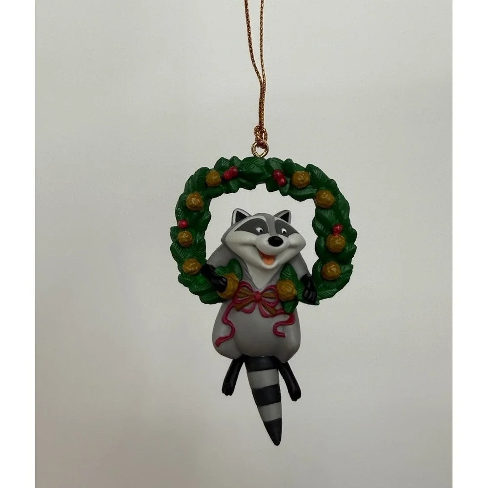 (2) Disney's Christmas‎ Magic Ornaments Made by Grolier Pocahontas & Meeko